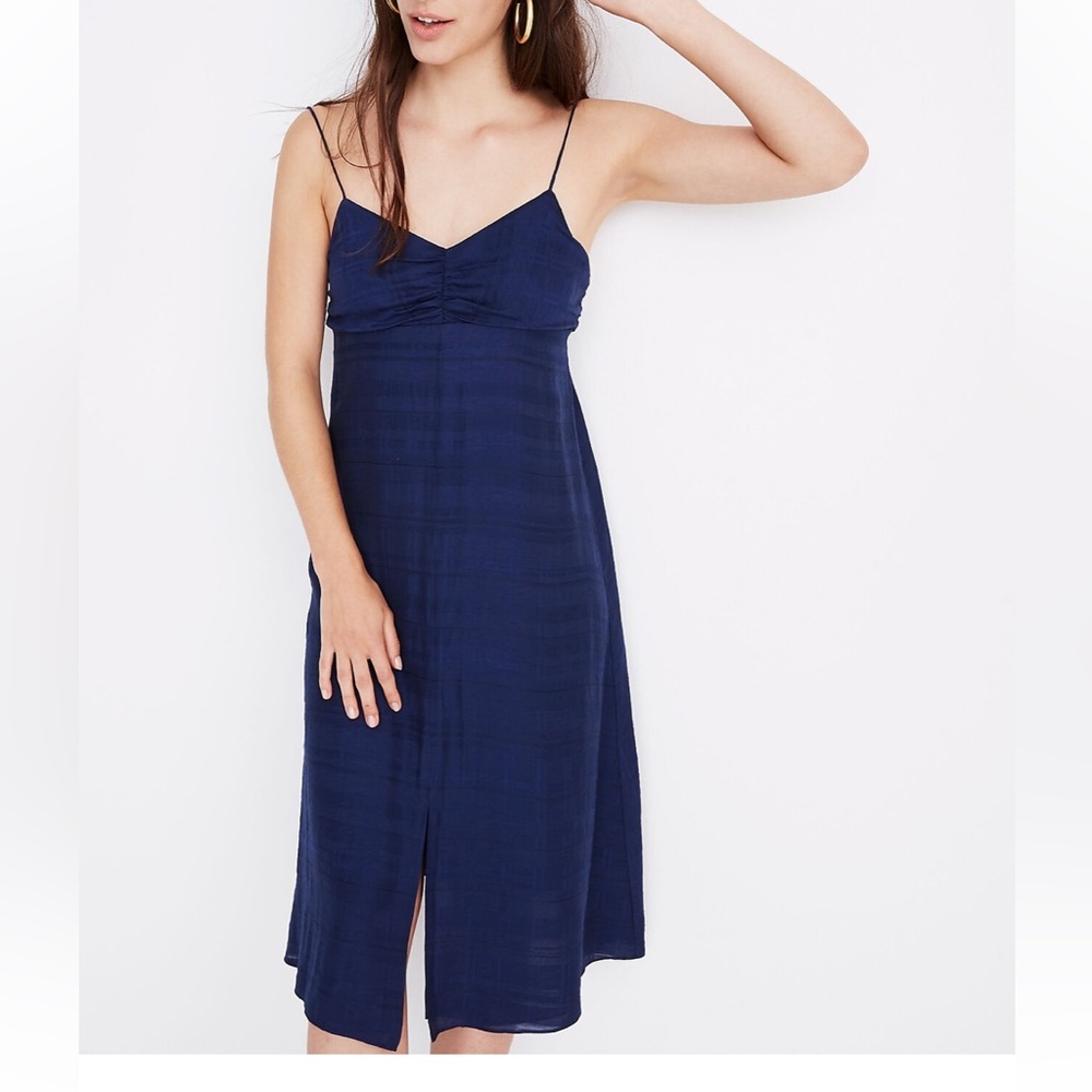 Madewell Tie-Back Cami Dress (L2411) - NWT - Navy - Size 6
